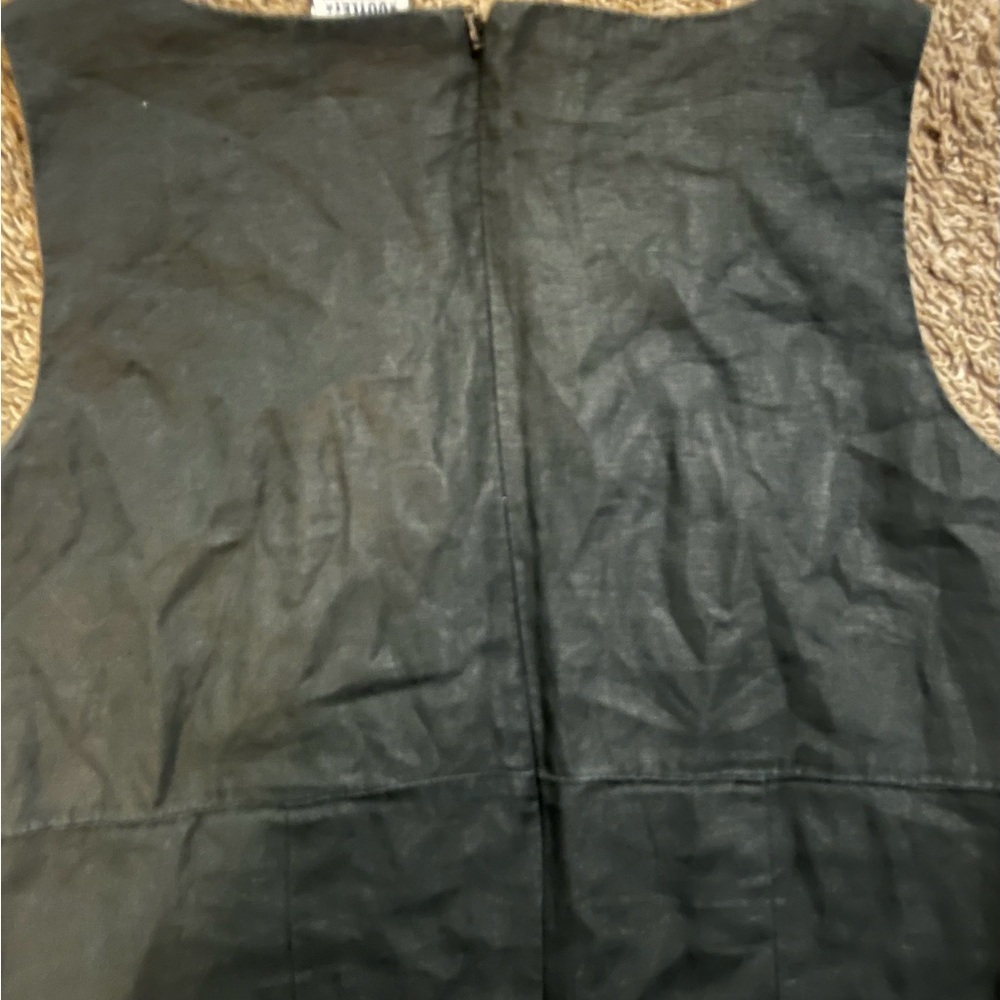 Vintage Old Navy Outlet 100% Linen Black Maxi Chic Minimalist Dress - Picture 8 of 8